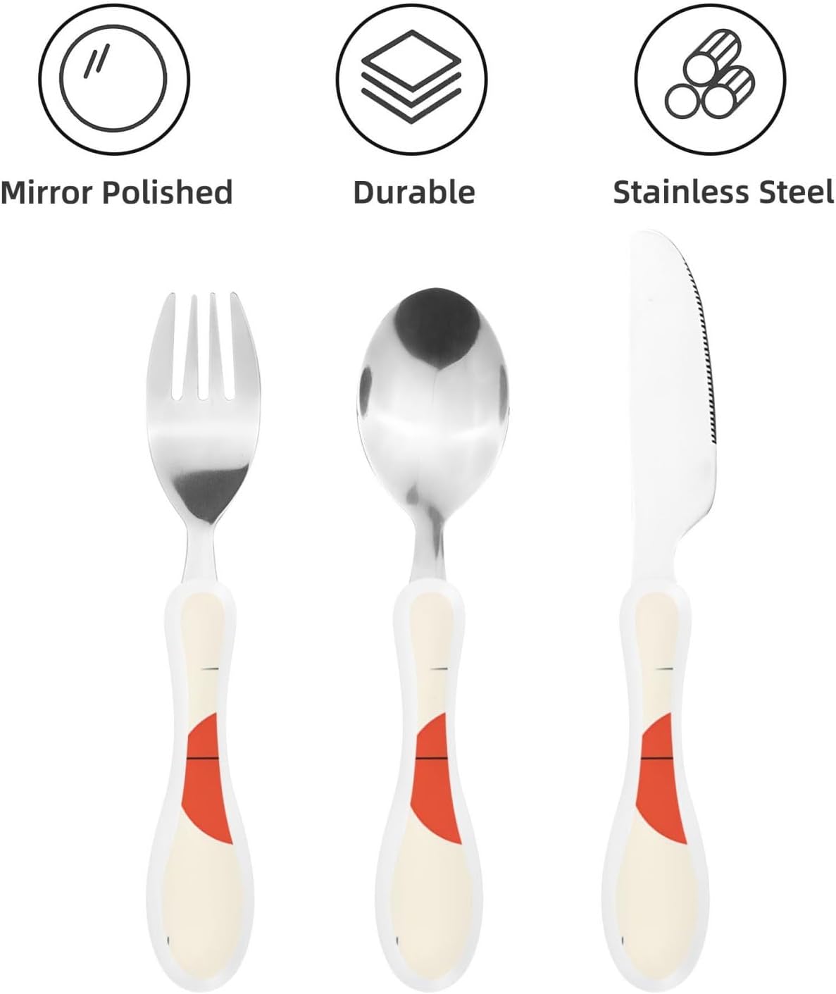 3-Piece Kids Silverware Set With Storage Case, Stainless Steel Reusable Children Safe Knife Spoon Fork Set Long Haired Dachshund Children Flatware Set For Kids Lunch Box