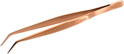 Mercer Culinary 18-8 Stainless Steel Chef Plating Tongs, Offset Tip, 6-1/2 Inch