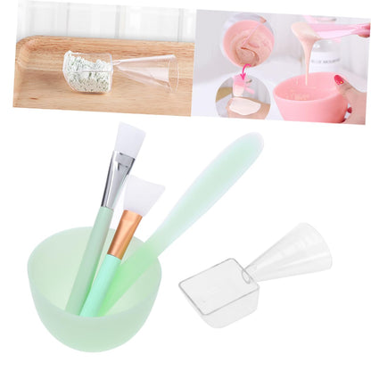 5pcs Silicone Facial Mask Bowl Set Kit Diy Face Mask Mixing Bowls Facial Stick Tool Plastic Makeup Tools