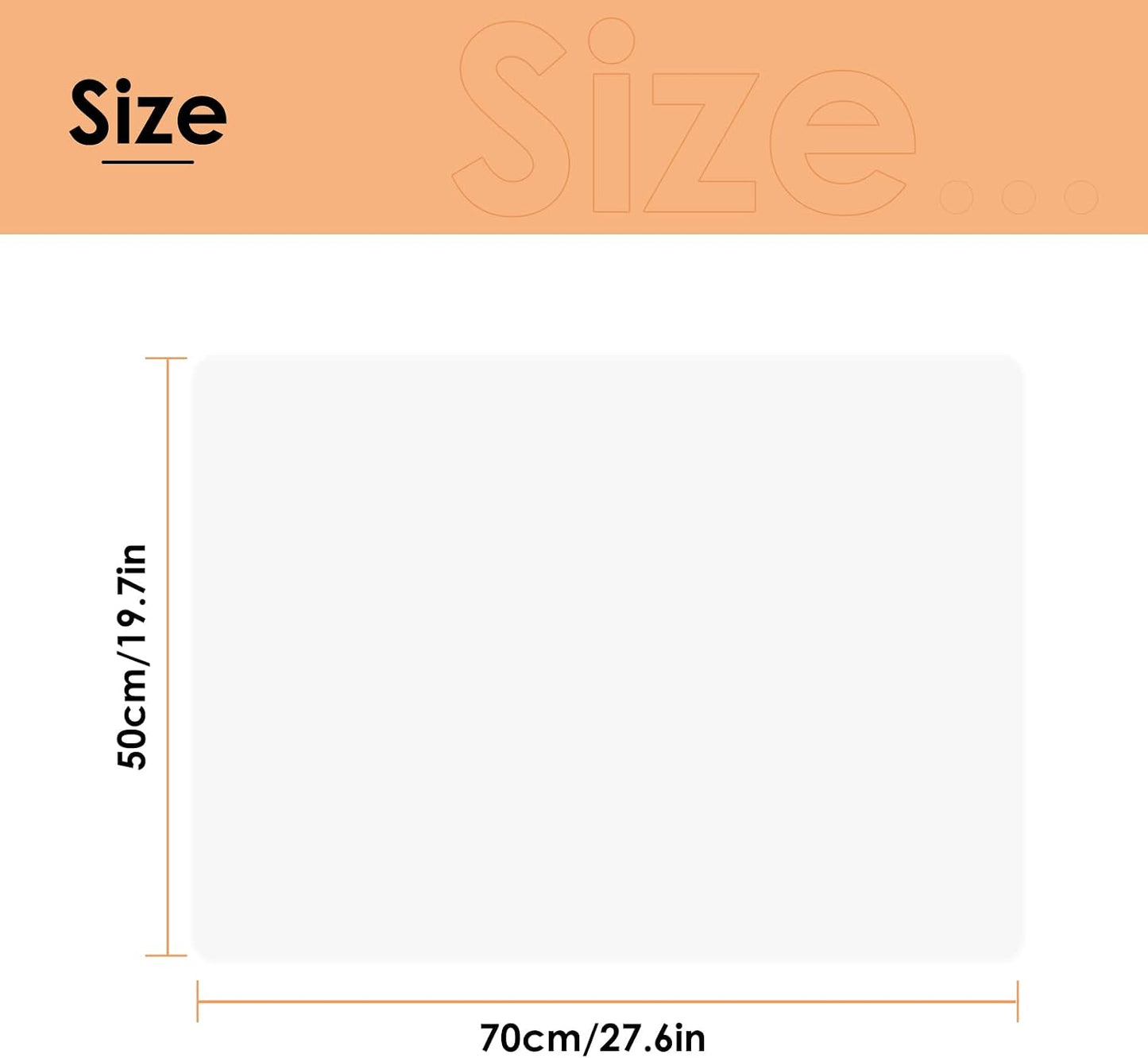 KitchenRaku Extra Large Silicone Mat for Kitchen Worktop Protector, Thickened Nonstick Heat Resistant Countertop Mat, Nonskid Placemat, Craft Mat, Table Mat (Grey, 23.6"x31.5")