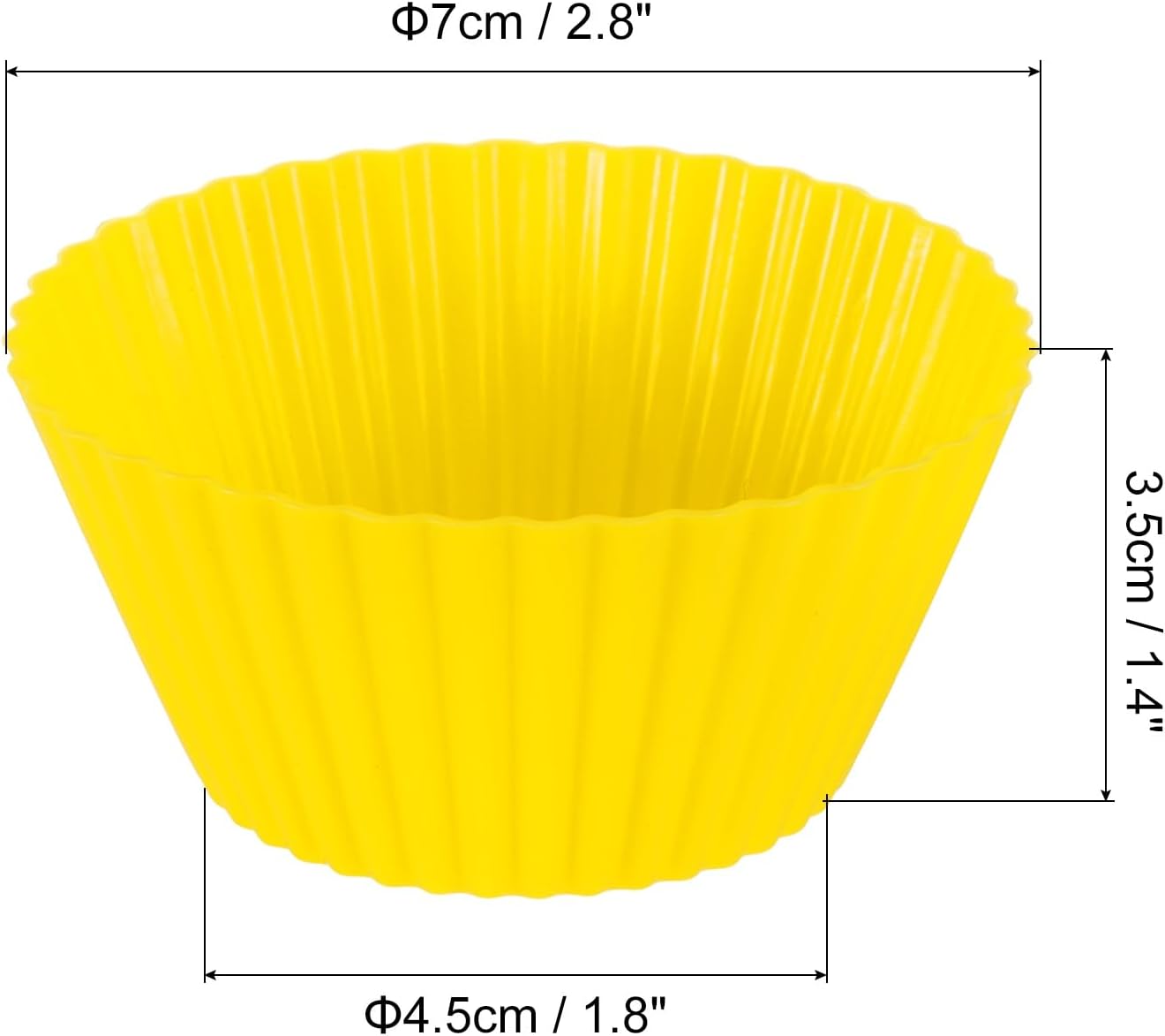uxcell 18Pcs Silicone Cupcake Liners, Non-Stick Baking Cups, for Cooking Eggs, Baking Muffins and Make a Cake(Pink)