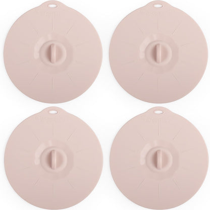 4 Pack 9.4" Silicone Lids for Cups Bowls Plates Pans, Microwave Splatter Cover, Kitchen Containers Lids Cover for Food Storage,Light Green Large