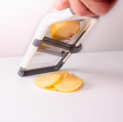 NACOLUS Mandoline Slicer for Kitchen, Adjustable Vegetable Slicer with Food Holder,Handheld Potato Slicer, Simple&Handy veggie slicer vegetable cutter