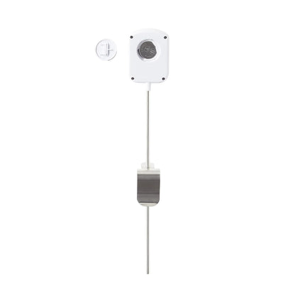 Taylor Programmable Digital Candy and Deep Fry Thermometer with Green Light Alert Display, Long Stem, and Adjustable Pan Clip, White