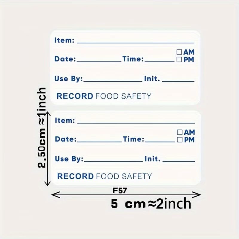 100-Pack Removable Freezer Labels, Waterproof Food Storage Stickers for Date & Contents Marking - Colors A