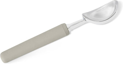 Amazon Basics Ice Cream Scoop, Soft Grip Handle, Dishwasher-Safe, Linen Gray