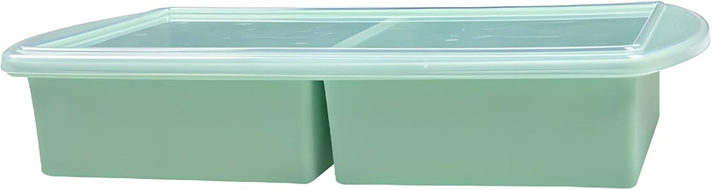 2 Cup Silicone soup Freezer Molds - Non-Stick Meal Prep Trays for Soups, Sauces, Smoothies & Desserts | Easy Release, Dishwasher Safe, BPA-Free (blue, 500ml)