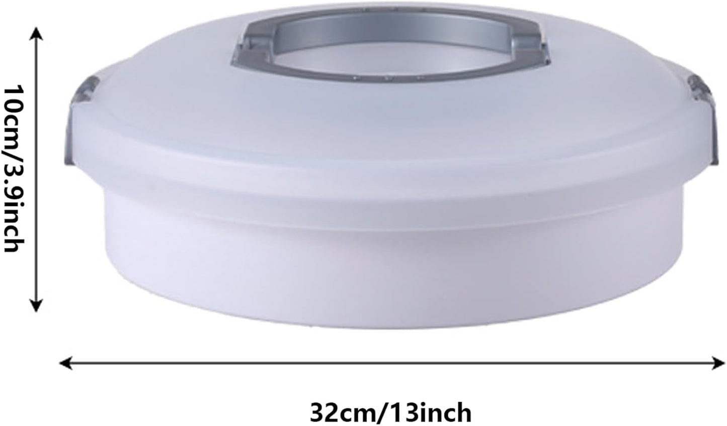 10 Inch Portable Pie Carrier with Lid and Tray 3-In-1 Round Cupcake Container Egg Holder Muffin Tart Cookie Keeper Food