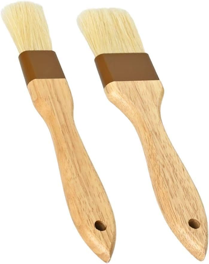 Pastry Brush, Natural Bristle Basting Brush for Cooking and Baking, Premium BBQ Brushes for Butter, Oil, Egg, Sauce, Turkey, Marinade and Kitchen Food by SFIUYLB