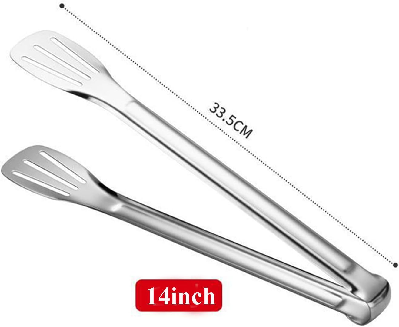 2 Pack Kitchen Tongs Stainless Steel Locking Cooking Barbecue Grilling Food Tongs Kitchen Clamps Sturdy High Resistant Heat Tongs (2PC (7inch and 12inch))