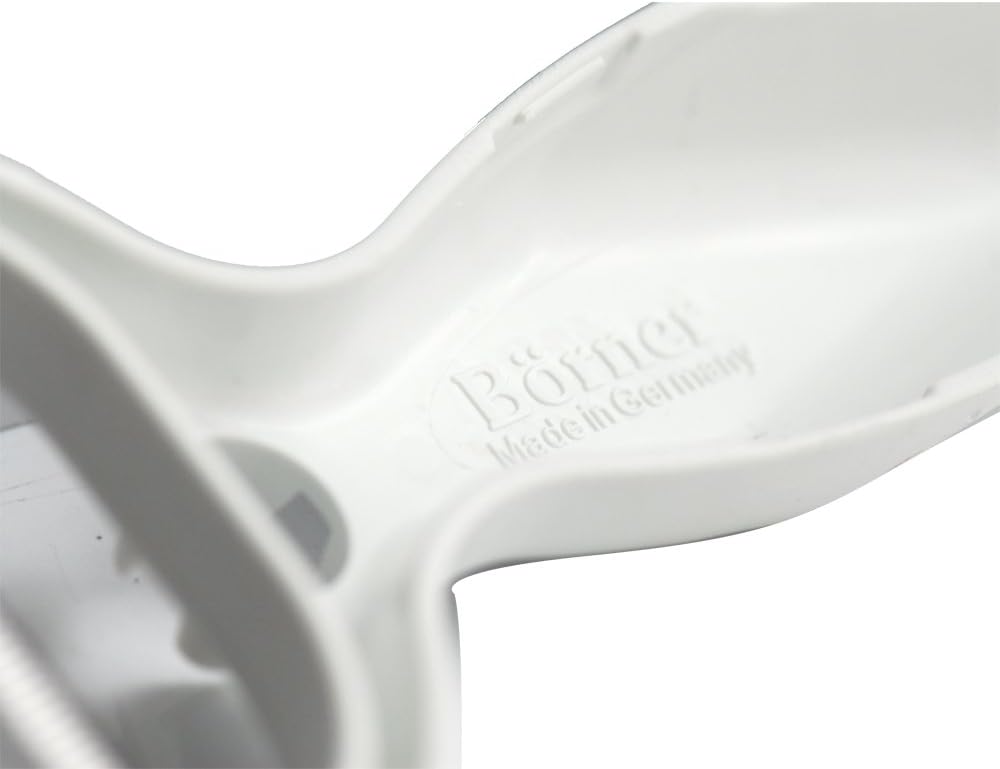 Börner Vegetable Peeler (6-in-1) • Garnishing Peeler with Grater • Multifunctional Peeler for Fruits & Vegetables • Fruit Peeler, Universal Peeler, Potato Peeler • Color: White