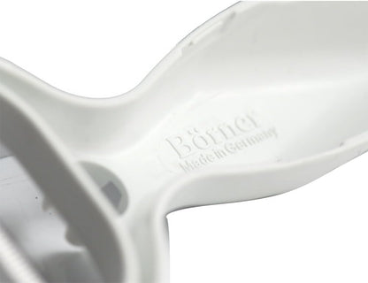 Börner Vegetable Peeler (6-in-1) • Garnishing Peeler with Grater • Multifunctional Peeler for Fruits & Vegetables • Fruit Peeler, Universal Peeler, Potato Peeler • Color: White