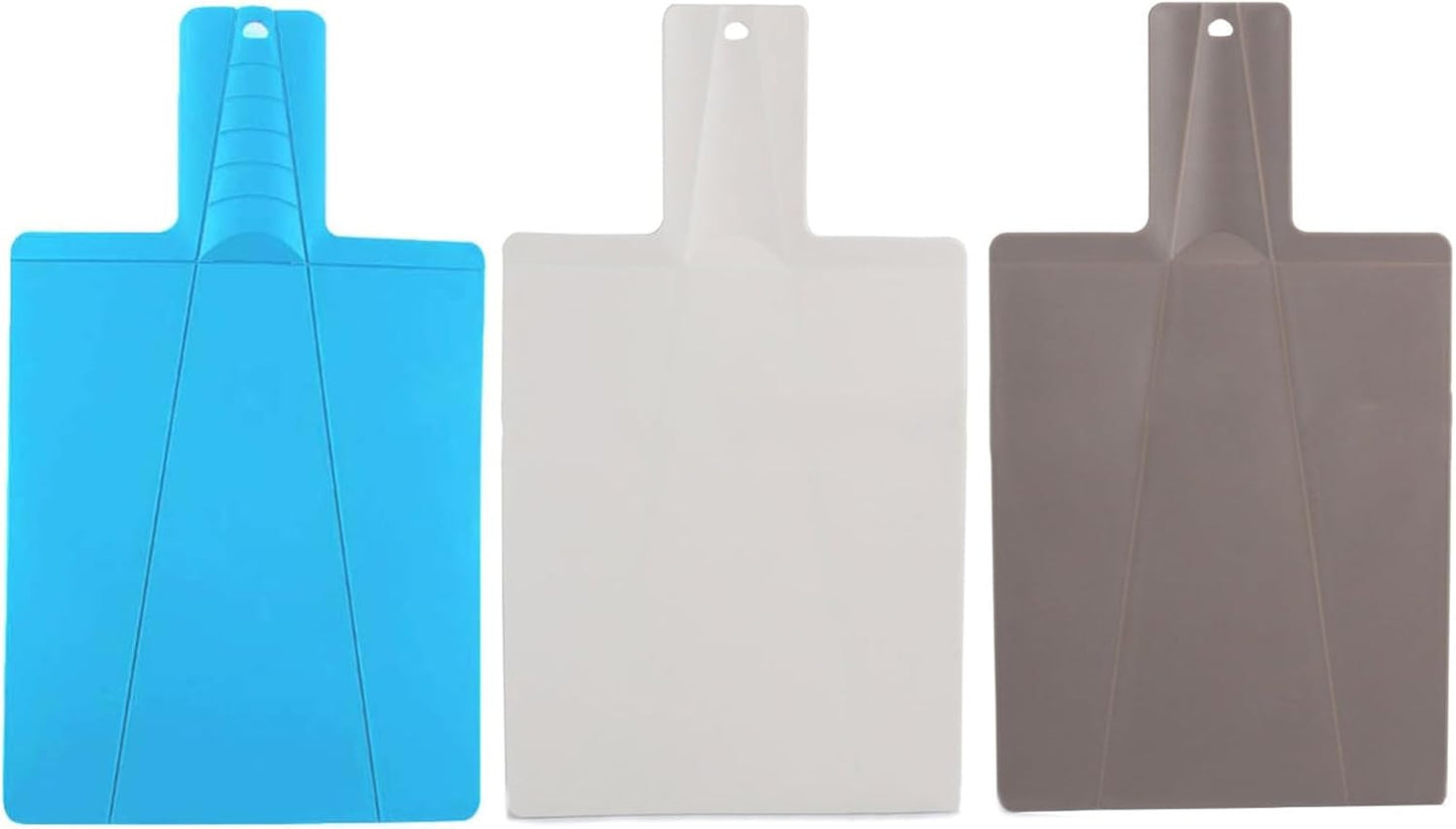 TopHomer Flexible Folding Cutting Boards for Kitchen Large Chopping & Cutting Mats for Cooking – Non Slip Cutting Sheets for Kitchen,15 inch x 8.4 inch(Dark gray)