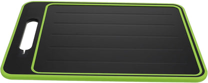VICASKY Double-sided Cutting Board Mat for Meat and Vegetables, Anti-skid Thawing and Kneading Board, Black-green Square Chopping Panel for Kitchen Food Prep