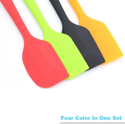 Silicone Spatula 4-piece Set, Heat-Resistant Spatulas, Non-stick Rubber Spatulas with Stainless Steel Core