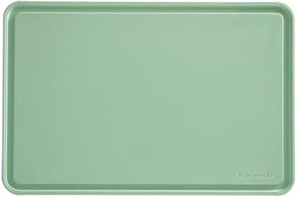 KitchenAid Classic Plastic Cutting Board with Perimeter Trench and Non Slip Edges, Dishwasher Safe, 12 inch x 18 inch, Gray