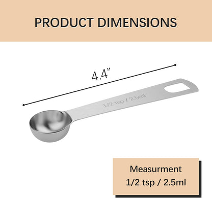 1tsp(1/3tbsp, 5ml) Measuring Spoon, Stainless Steel Teaspoon