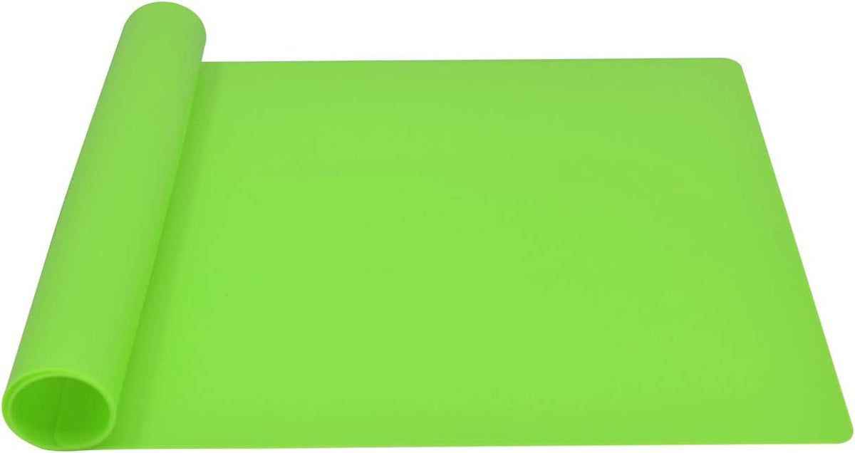 Silicone Placemats, Food-Grade Non-Slip Waterproof, Dining, Stain Resistant, Countertop Protector, Kitchen Counter Mat, Heat Resistant, Baking mat Dishwasher Safe (23.6"×15.7"-1pack, Black)