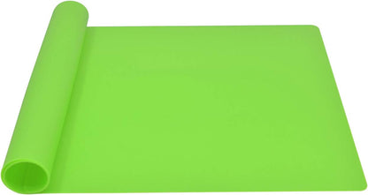 Silicone Placemats, Food-Grade Non-Slip Waterproof, Dining, Stain Resistant, Countertop Protector, Kitchen Counter Mat, Heat Resistant, Baking mat Dishwasher Safe (23.6"×15.7"-1pack, Black)