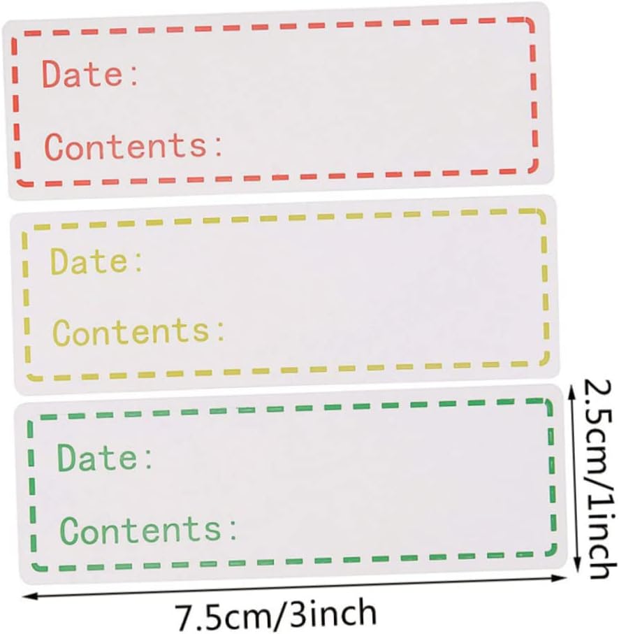DOITOOL Food Storage Date Labels 500pcs Kitchen Record Stickers for Easy Food Identification Removable and Waterproof Date Stickers for Fridge and Freezer