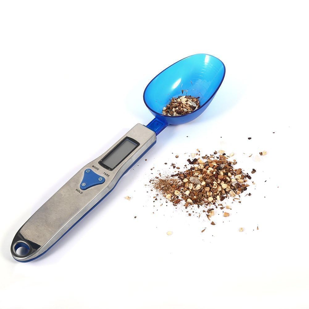 HERCHR Electronic Digital Spoon 500/0.1g Kitchen Scales Measuring Tool Food Scale Spoon Electronic Measuring Spoons Weight Scale Portable Spoon with Scale for Milk, Tea, Flour, Spices