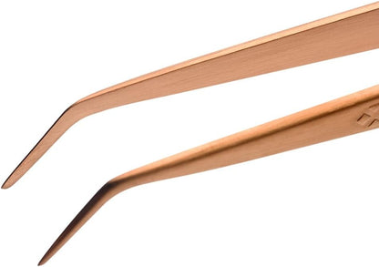 Mercer Culinary 18-8 Stainless Steel Chef Plating Tongs, Offset Tip, 6-1/2 Inch