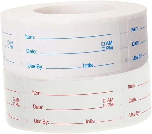 Ipetboom 2Rolls Food Storage Labels Date Stickers for Containers Easy to Use Food Labels for Meal Prep and Refrigerator Organization Plated for Jars