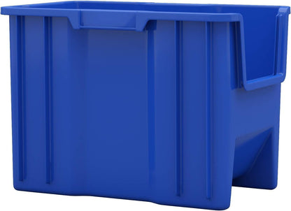 Akro-Mils 13018 Stak-N-Store Stackable Storage Bins, Heavy Duty Garage Storage Containers, Open Front Plastic Organizer for Tools, Shelves, Closet Organizer, 17-1/2" x 16-1/2" x 12-1/2", Clear, 2-Pack