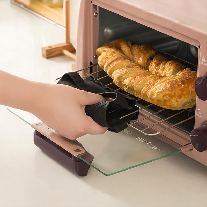 2-Pack Silicone Heat Resistant Pinch Mitts for Oven, Grill & Microwave | Anti-Slip Heatproof Grip Mitts for Hot Dishes, Trays & Cookware | Reusable, Easy Clean Kitchen Tool