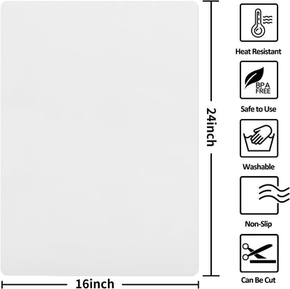 Silicone Mat Heat Resistant Mats for Countertop, Large Silicone Mats for Crafts Kitchen Counter Workbench Table protector, Size 36x24 inches Thick 2mm,Rolled Package,Light Blue