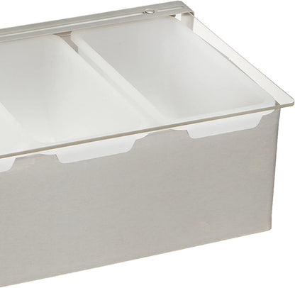 Winco Condiment Holder, 4 Compartment, S/S Base