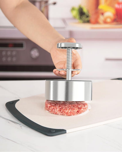 Brigii 304 Stainless Steel Burger Press, 4.5" Hamburger Press Patty Maker