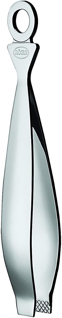 Rosle 12986 Stainless Steel Fine Tipped with Silicone Needle-Nose Pliers Cooking Tongs