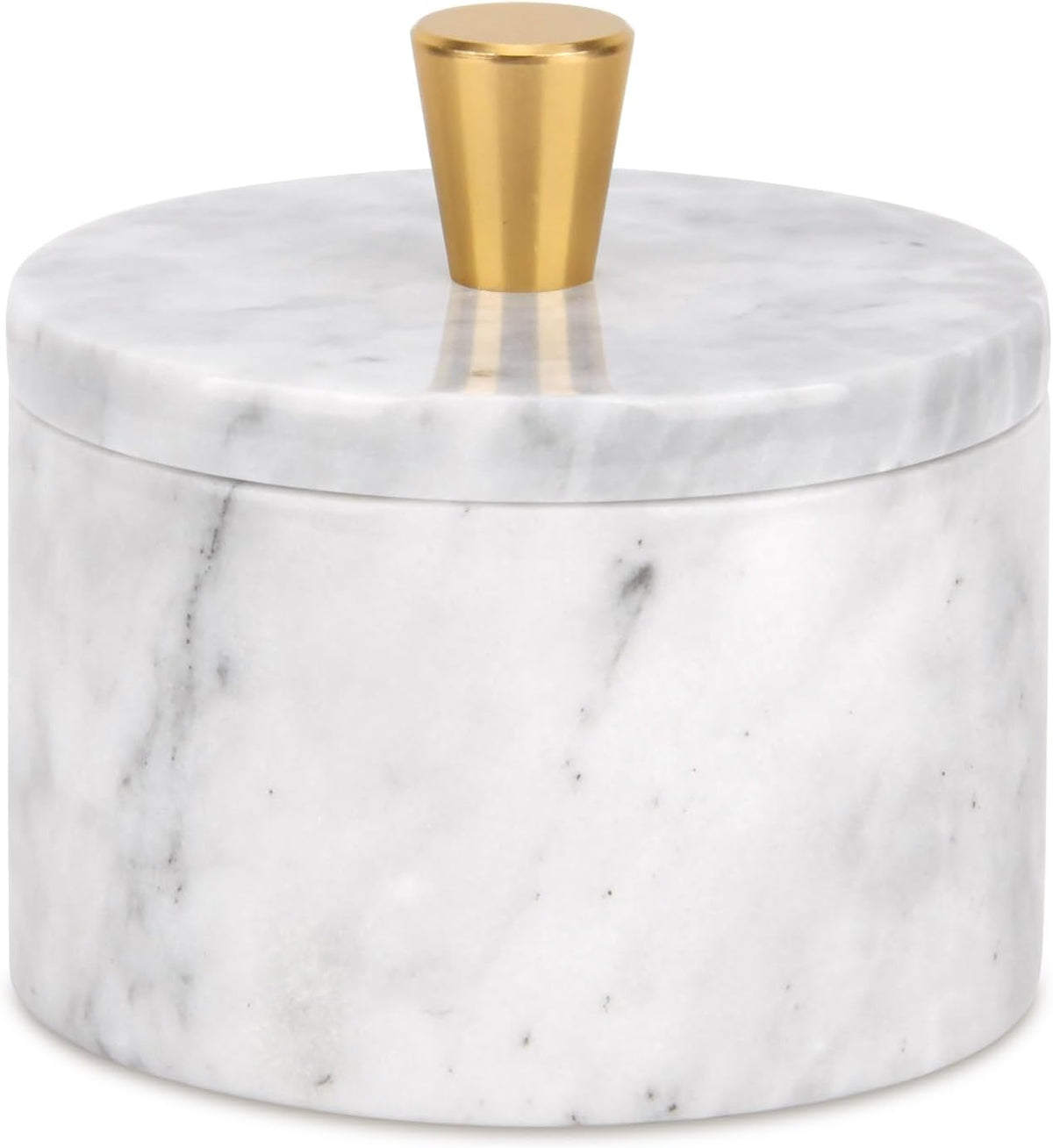 Marble Salt Cellar with Lid, Viva Jade, 4 inch
