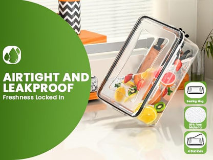 70 Pcs Large Food Storage Containers with Lids Airtight-2500ML to Small Box,Total 22812 ML Stackable Kitchen Bowls Set(35 Containers,35 Lids)-BPA Free Leak proof Plastic Boxes-Microwave safe