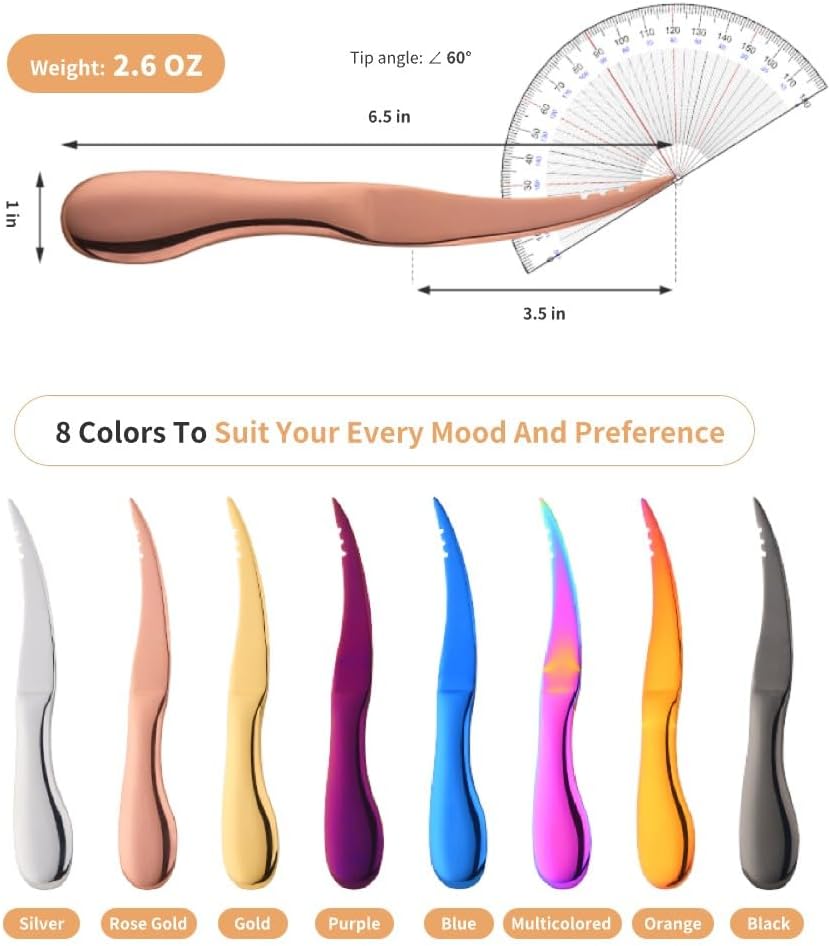 Shrimp Deveining tool Multi-Colored Shrimp Deveiner Tool Stainless Steel Shrimp Peeler and Deveiner Tool Seamless Shrimp Peeler for Easy Shrimp Deveining (Silver)
