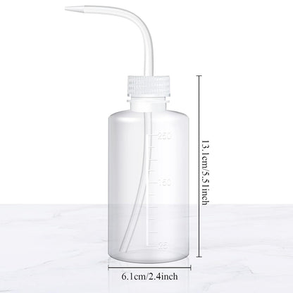 Sawysine 12 Pcs Lab Squeeze Bottle 250ml Plastic Safety Wash Bottles, Clear