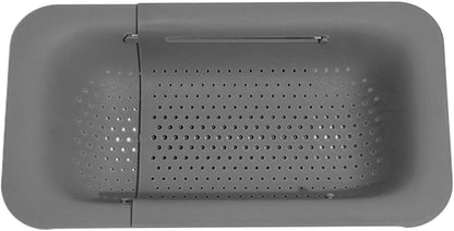 Over the Colander Strainer Wash Vegetables and Fruits, Drain Cooked Pasta and Dry Dishes - Extendable - Vegetable Washing For Fruits, Drain Cooked Pasta and Dishes (Green, One Size)