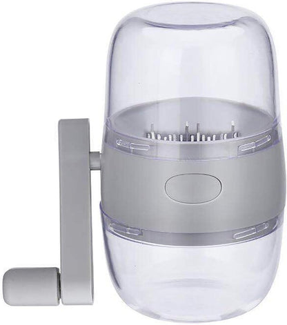Manual Nut Grinder, Hand Crank Nut Chopper, Portable Food Mincer, Gray