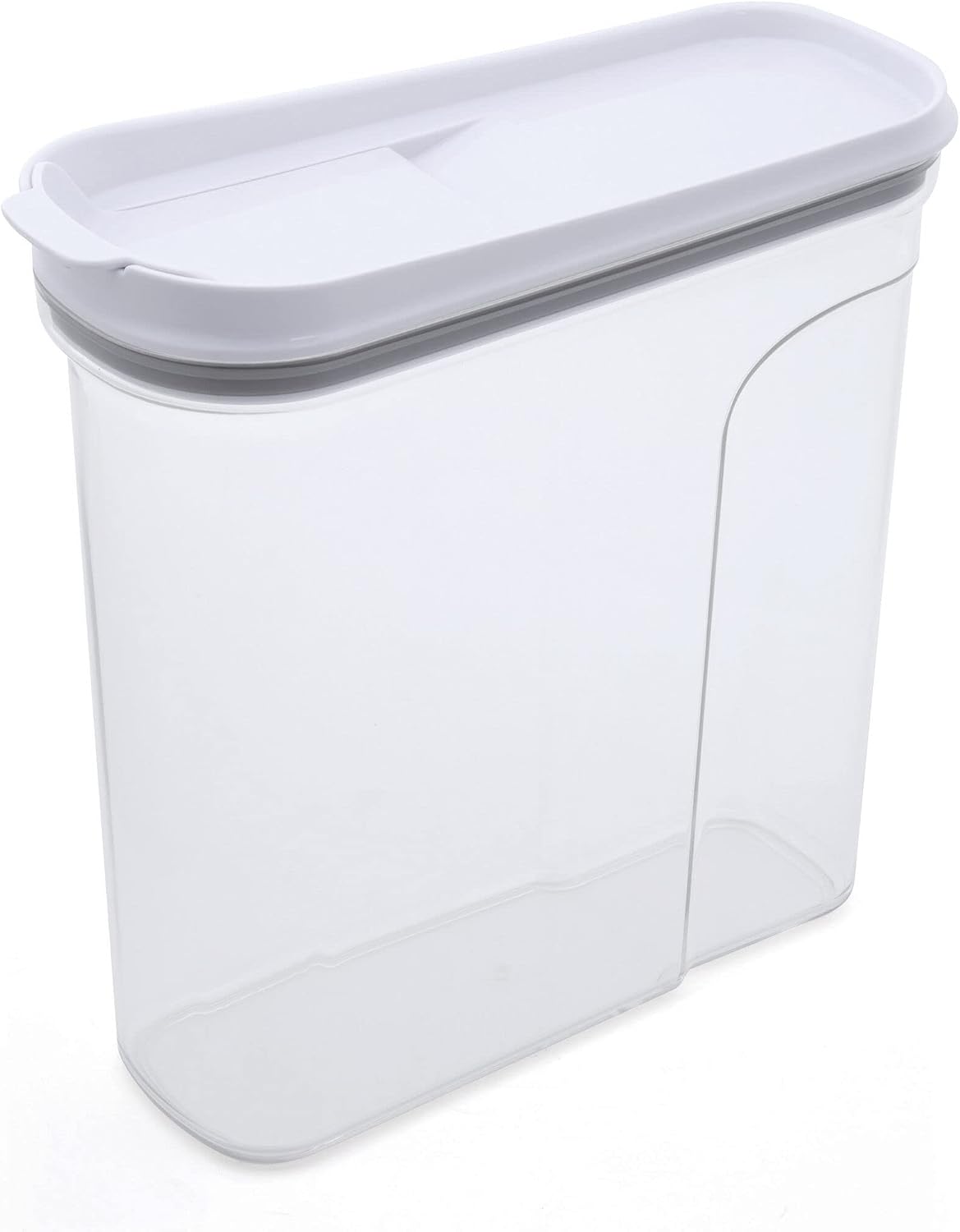 Copco Clear Cereal Storage Container 4.75 Qt - Airtight Flip-Top Lid, BPA-Free Plastic, Pantry Organizer for Dry Food, Cereal, Pasta, Nuts, Pet Food - Space-Saving Kitchen Storage Bin