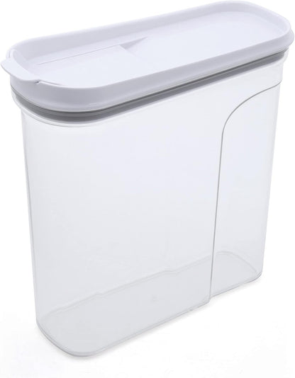 Copco Clear Cereal Storage Container 4.75 Qt - Airtight Flip-Top Lid, BPA-Free Plastic, Pantry Organizer for Dry Food, Cereal, Pasta, Nuts, Pet Food - Space-Saving Kitchen Storage Bin