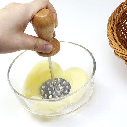 Mini Avocado Masher,Mini Potato Mashers with Wood Handle (Cat' Paw A)