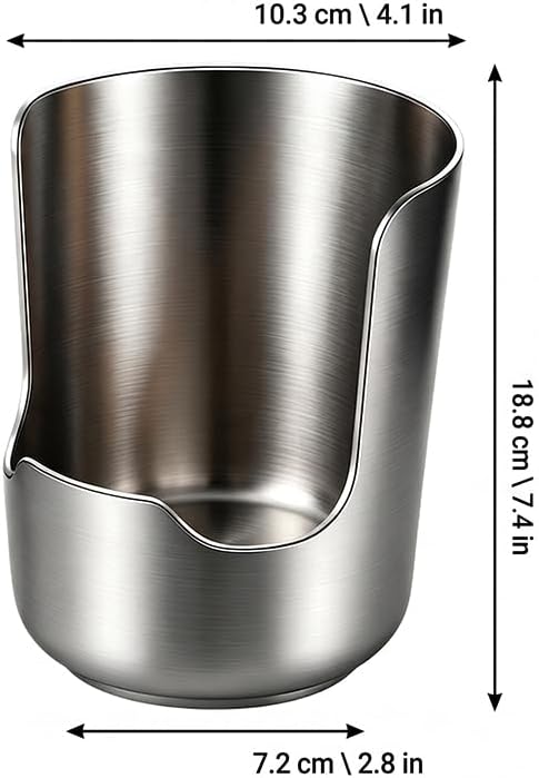 Spoon Rest with Pot Lid Holder, Stainless Steel Vertical Rack