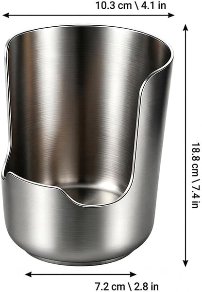 Spoon Rest with Pot Lid Holder, Stainless Steel Vertical Rack