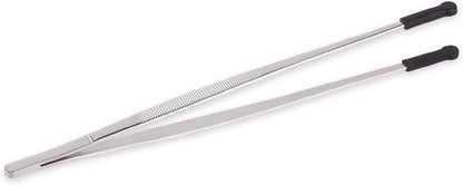 RSVP International Endurance Silicone Tipped Kitchen Tweezers Food Safe, Durable Stainless Steel, Heat Safe up to 475 Degrees F, 12" Length
