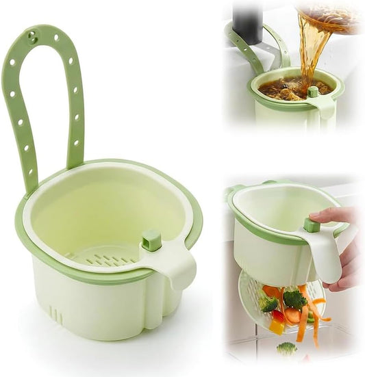 2026 New Cactus Kitchen Sink Strainer Basket, Hanging Sink Drain Basket, Press Automatic Dumping Self‑Cleaning Drain Filter Sink Strainer (Green)