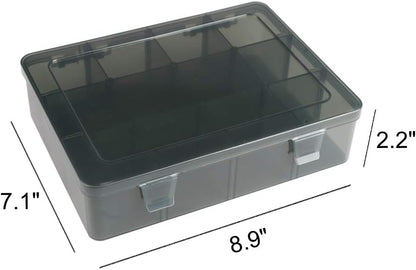 Vidifor 9 Grids Art Craft Supply Organizer Storage Containers, Compartment Storage Box with Removable Dividers for Jewelry, Beads, Buttons, Small Parts