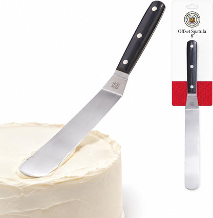King Arthur Baking Company Offset Spatula, Japanese Stainless Steel, 8-Inch Flexible Blade, For Precise Cake Decorating