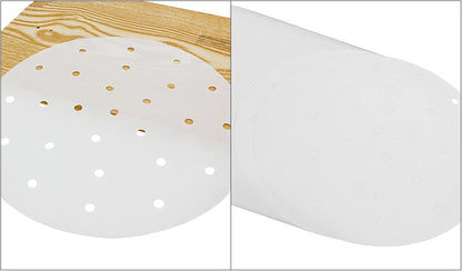 Dumpling Paper Bamboo Steamer Liners, 7 Inch, 100 Pcs