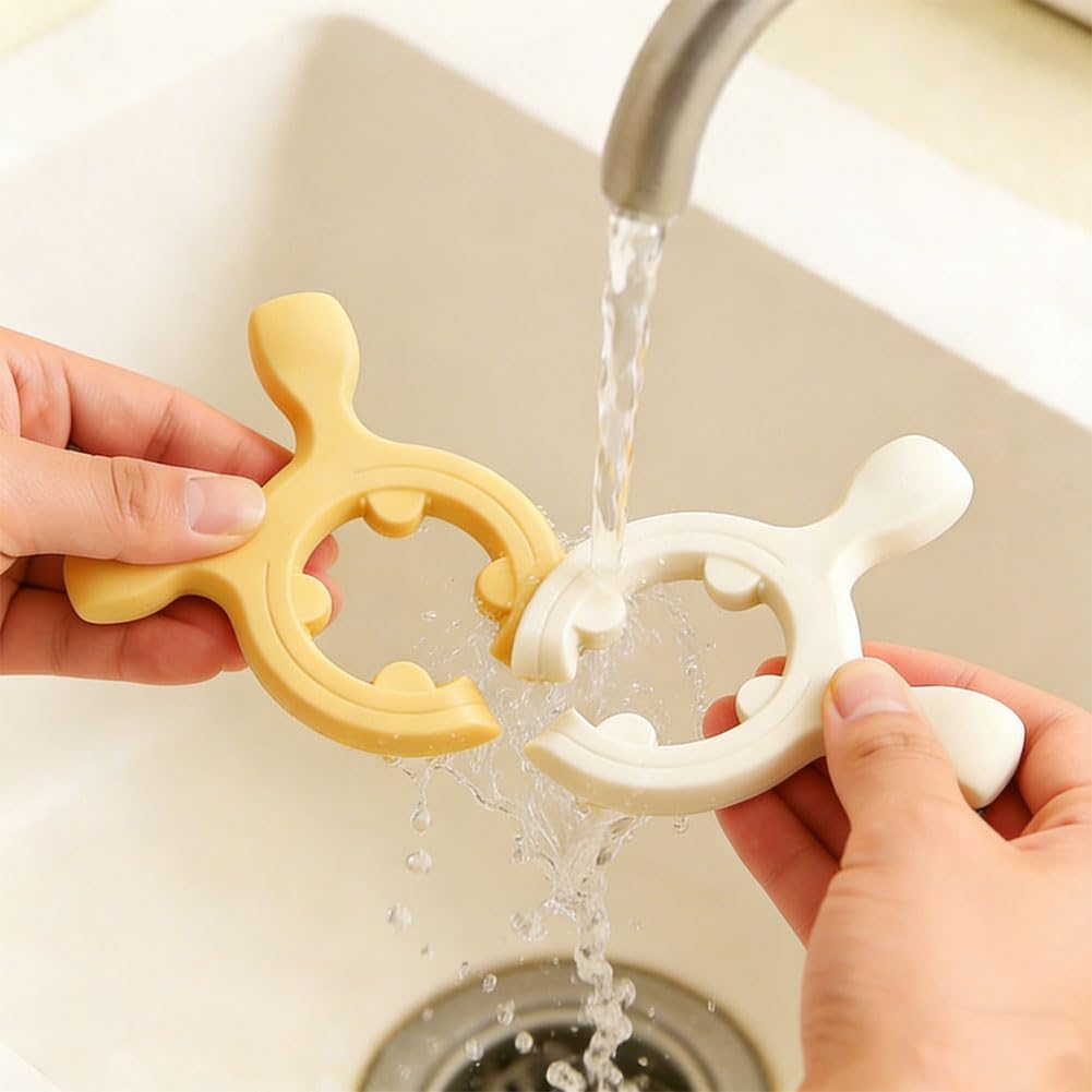 Multifunction Silicone Pot Handle Spatula Rack, Multifunctional Stove Top Organizer, Anti-Scald Utensil Holder & Steam Releaser, Prevents Boil-Overs & Keeps Kitchen Clean